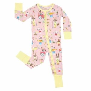 NWT Little Sleepies Hop To It Bunnies Zippies Bamboo Convertible Sleeper